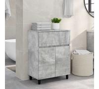 vidaXL Unité de vanité de salle de bain Gris béton 60 x 35 x 80 cm