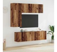 vidaXL Unité murale de TV 5 pcs Bois Ancien Bois d'ingénierie