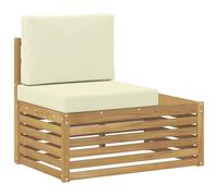 vidaXL Unités de Sofa sectionnel d'extérieur Blanc et crème, Mobilier de Balcon, Style Moderne, conçu pour l'extérieur, résistant aux intempéries, Design modulable pour Un Chill élégant