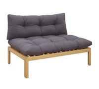vidaXL Unity Canapé moyen en acacia pour extérieur, meubles rustiques, salon de jardin résistant, 120 x 80 x 82 cm, idéal pour votre patio