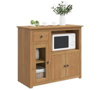 vidaXL Vaisselier à Micro-Ondes Panama Cire de Miel Pin Massif, Rangement généreux, Buffet Rustique, Meuble Moderne, Solution Pratique pour des espaces contemporains