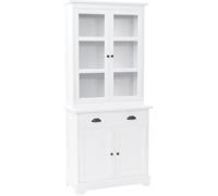 vidaXL Vaisselier avec 4 portes MDF et Bois de pin 80 x 40 x 180 cm