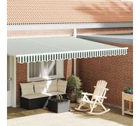Vidaxl Valance D'auvent Pour Cadre De 4,5 M Vert Et Blanc 4,3x0,2 M