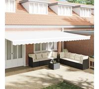Vidaxl Valance D'auvent Pour Cadre De 6 M Blanc 5.8x0.2 M