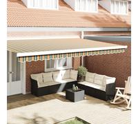 Vidaxl Valance De Auvent Pour Cadre De 5 M Vert Et Jaune 4.8 X 0.2 M