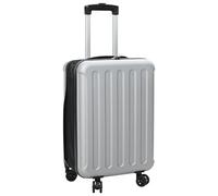 vidaXL Valise Rigide Pliable 20 Pouces Argent 34x23x55.5 cm ABS