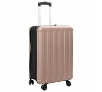 vidaXL Valise avec Verrouillage doré Rose 43 x 27 x 66 cm Plastic ABS, Sac de Voyage, Grande capacité, Valise légère, Ouverture Pratique, Transport agréable, Style Tendance