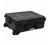 vidaXL Valise de vol à roulettes Noir 63x50x23 cm PP, Valise routière, Valise de vol avec Roues, Valise de vol sur Roues, Mousse de Valise de vol