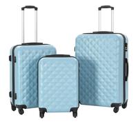 vidaXL Valise rigide 3 pcs Bleu ABS 91889