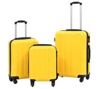 vidaXL Valise rigide 91876 – Ensemble 3 pièces ABS Jaune