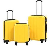 vidaXL Valise rigide 3 pcs Jaune ABS 91876 Jaune G