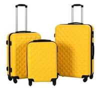 vidaXL Valise rigide 3 pcs Jaune ABS 91890 Jaune G