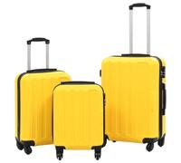 Vidaxl Valise Rigide 3 Pcs Jaune Abs Jaune