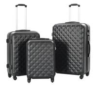 Valise rigide 3 pcs Noir ABS
