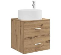 vidaXL Vanité de lavabo Mural Chêne Artisanal 49,5 x 44,5 x 65,5 cm, Meuble de Salle de Bain Moderne, Cabinet Mural, Rangement Gain de Place pour Espaces Intérieurs Stylés