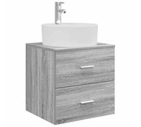 vidaXL Vanité de lavabo mural Sonoma gris 49,5 x 44,5 x 65 cm