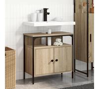 Vidaxl Vanité Murale Chêne Clair Bois D'ingénierie 60 X 30 X 60 Cm