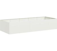 vidaXL Vase à plantes blanc 200x80x40 cm acier