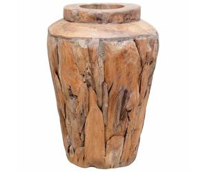 vidaXL Vase de décoration 40 x 60 cm Bois de Teck Solide