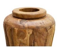 Vidaxl Vase De Dã©Coration 40 X 80 Cm Bois De Teck Solide