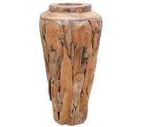 Vidaxl Vase De Dã©Coration 40 X 60 Cm Bois De Teck Solide