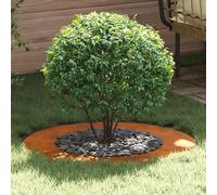 vidaXL Vase en Acier Corten avec Incrustations Décoratives 80 cm Marron Rustique Extérieur Parfait pour Jardins et Patios Pots Métalliques Décor de Jardin Industriel Grand Inlaid Rond Support de Plant