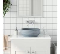 vidaXL Vasque à poser gris rond ?41x14 cm céramique