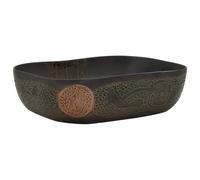 Opzetwasbak rechthoekig 48x37,5x13,5 cm keramiek zwart155094