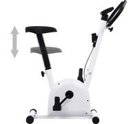 Vidaxl Vélo D'appartement Avec Résistance À Courroie Blanc Blanc