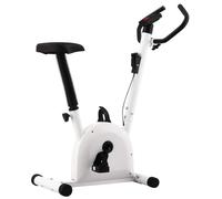 vidaXL Vélo d'Appartement avec Résistance à Courroie Vélo d'Exercices Vélo de Fitness Vélo d'Entraînement Maison Salle de Sport Gymnase Blanc