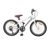 Vidaxl Vélo De Montagne 24 Pouces 6-Speed Pour Les 8-12 Ans Blanc