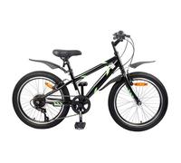 Vidaxl Vélo Pour Enfants 24 Pouces 6-Speed Pour Les 8-12 Ans Noir