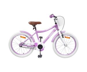 vidaXL Vélo pour enfant de 5 à 7 ans - Violet - Guidon classique réglable - Vélo pour enfant de 18 pouces - Pour la croissance - Adapté aux débutants - Élégant pour les jeunes cyclistes