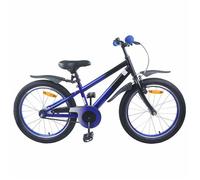vidaXL Vélo pour Enfants 18 Pouces pour les 5-7 ans Bleu Noir 42009342