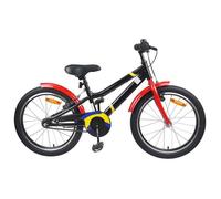 vidaXL Vélo pour Enfants 18 Pouces pour les 5-7 ans Noir rouge 42009396