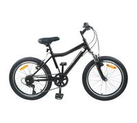Vidaxl Vélo Pour Enfants 24 Pouces 6-Speed Pour Les 8-12 Ans Noir