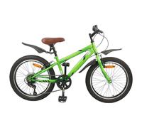 vidaXL Vélo pour Enfants 24 Pouces 6-Speed pour Les 8-12 Ans Vert, Vélo d'aventure, Bicyclette Classique pour Enfants, Sortie à vélo, Plaisir de Rouler, Design Intemporel