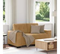 Vidaxl Velours Marron Tissu En Velours, Cadre En Bois Massif Marron