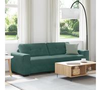 vidaXL Canapé 3 Places Vert Foncé 180 cm en Velours