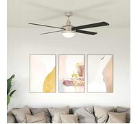 vidaXL Ventilateur de plafond avec lumière et télécommande Ø 130 cm - Design moderne - FR226