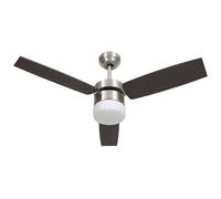 vidaXL Ventilateur de plafond avec lumière et télécommande 108 cm brun foncé