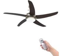 vidaXL Ventilateur de plafond orné avec lampe 128 cm Marron 50539