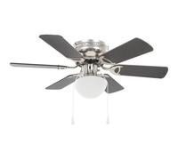 vidaXL Ventilateur de plafond orné avec lumière 82 cm Marron foncé