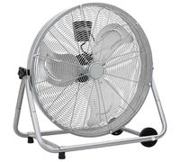 vidaXL Ventilateur Tambour avec Roue Argenté 73 x 42 x 70 cm Aluminium, Ventilateur de Chantier, Puissance élevée, Portable, Design Robuste, Circulation d'air Ajustable, pour Garage