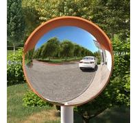 Miroir convexe d'extérieur orange plastique 45 cm Miroir Sortie De Garage vidaXL