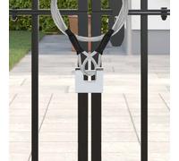 vidaXL Verrou Argenté 4,2 x 1,9 x 4 cm Acier, Sécurité améliorée, Verrou de porte, Avec clé, Résidentiel, Solution commerciale, Sécurité, Installation sécurisée