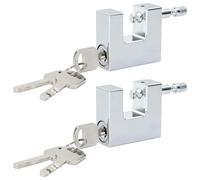 vidaXL Verrou Argenté 4,2 x 1,9 x 4 cm Acier, Sécurité améliorée, Verrou de porte, Avec clé, Résidentiel, Solution commerciale, Sécurité, Installation sécurisée