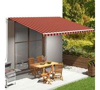 Vidaxl Tissu De Remplacement Pour Auvent Orange Et Marron 5x3,5 M Orange