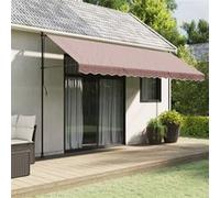 Vidaxl Tissu De Remplacement De Cantonnière D?Auvent Rayure Marron