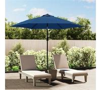 Vidaxl Tissu De Remplacement Pour Parasol D'extérieur Bleu Azuré 300cm Bleu